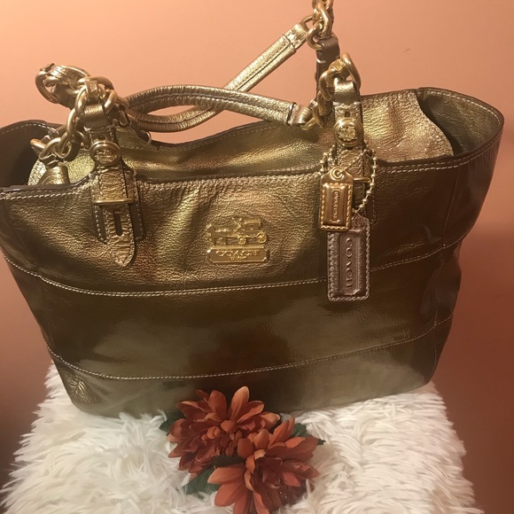Coach Gold Handbag - Picture 3 of 6